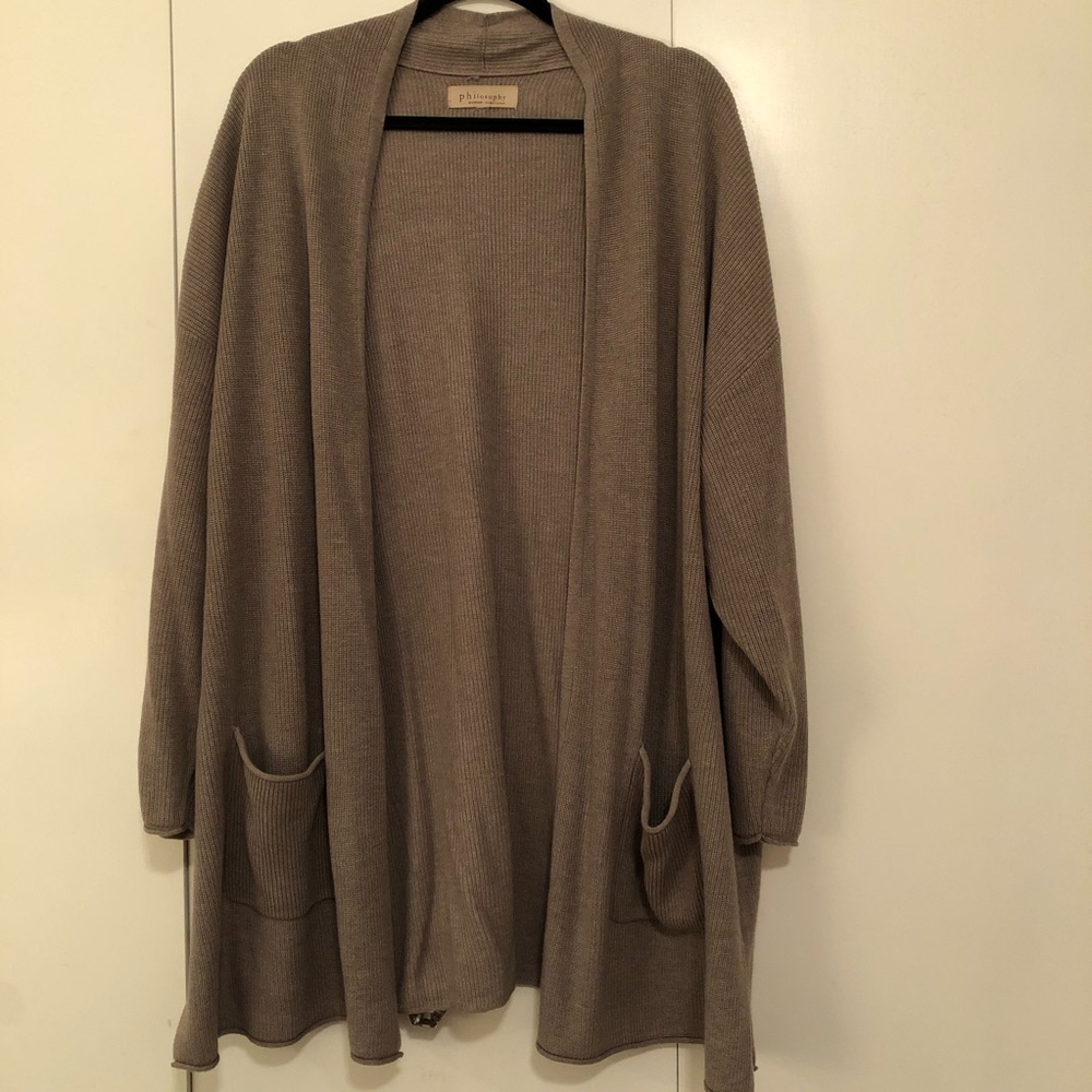 Philosophy Long Cardigan with Pockets Size 2X